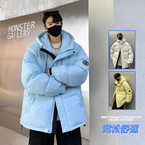 90%标高品质连帽羽绒服男2024秋冬新宽松潮流情侣大码YR35P298图片