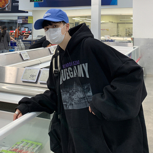 情侣大码美式潮牌港风ins2024春季宽松休闲潮流连帽卫衣男Y774P65图片