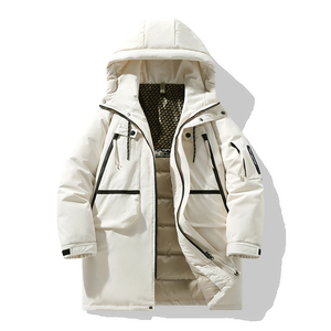 中长款高品质日系90%标羽绒服男连帽2024冬宽松潮情侣YR26P325图片