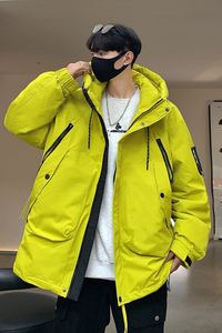 情侣大码90%标连帽羽绒服男2024秋冬新潮流宽松冲锋衣YR37P298图片