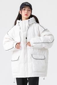 情侣大码90%标羽绒服女连帽2024冬季美式休闲潮流宽松YR71P298图片