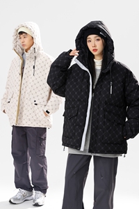 美式休闲90%标羽绒服男连帽2024冬新宽松潮流高品情侣YR55P298图片