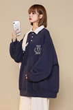 美式潮流ins中性2023秋冬宽松休闲拼色刺绣卫衣女打底情侣Y993P65，女装卫衣/绒衫，电商A222A
