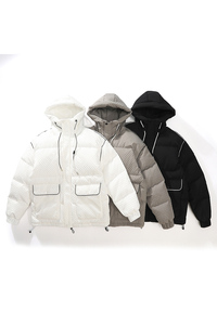 日系高品质90%标羽绒服男2024冬新潮宽松连帽情侣大码YR29P298图片