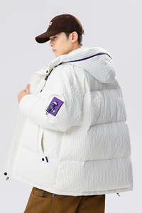 90%标羽绒服男连帽宽松2024冬季美式高街情侣大码YR77P298图片