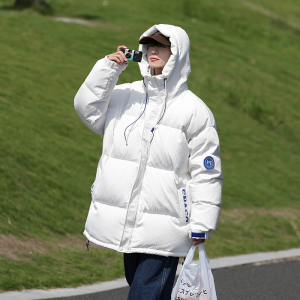 情侣大码90%标白鸭绒2024冬休闲潮流连帽羽绒服男YR05P298图片