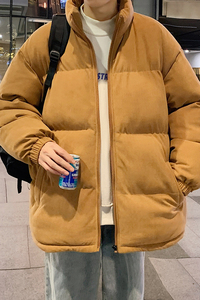 美式休闲冬灯芯绒面包服高品质宽松潮棉衣男棉服情侣大码Y375P88图片