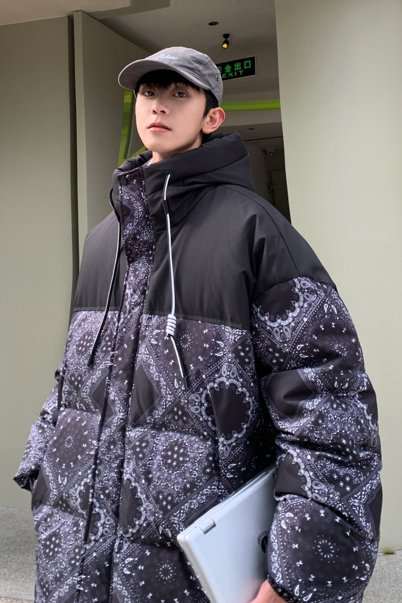 高品质23冬90%标白鸭绒连帽羽绒服男宽松休闲情侣大码YR02P298,男装羽绒服,电商A222A