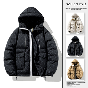 日系90%标羽绒服男连帽高品质2024冬季宽松潮情侣大码YR22P298图片