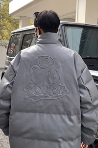 暴力熊钢印高品质90%标羽绒服男2024冬新宽松情侣大码YR53P298图片