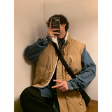 潮棉衣男马甲棉服高品质加绒加厚港风2024冬新宽松Y335P60特，男装背心/马甲，电商A222A