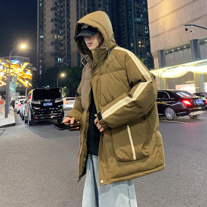 潮流连帽棉衣男棉服美式休闲2024冬新高品质宽松情侣大码Y373P108图片