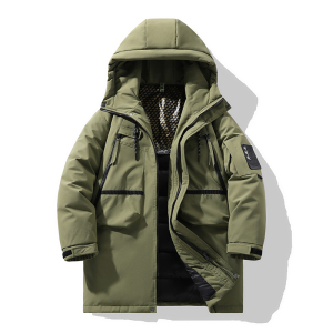 中长款高品质日系90%标羽绒服男连帽2024冬宽松潮情侣YR26P325图片