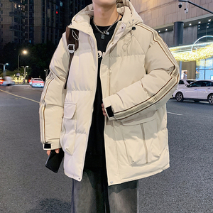 潮流连帽棉衣男棉服美式休闲2024冬新高品质宽松情侣大码Y373P108图片