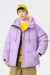 美式高街90%标羽绒服男连帽宽松2024冬季情侣大码YR78P298图片