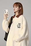 美式潮流ins中性2024秋冬宽松休闲拼色刺绣卫衣女打底情侣Y993P65，女装卫衣/绒衫，电商A222A