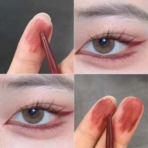 干枯玫瑰酒红色鲨疯了眼线胶笔