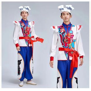 安塞腰鼓服装陕北民族风秧歌服传统唢呐服陕西横山腰鼓民歌演出服