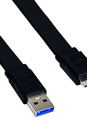 三堡 USB3.0A公对MicroB延长线 移动硬盘数据线 黑色