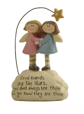 朋友如影随形礼物美式花仙子天使摆件装饰品结婚礼物桌面摆设星星