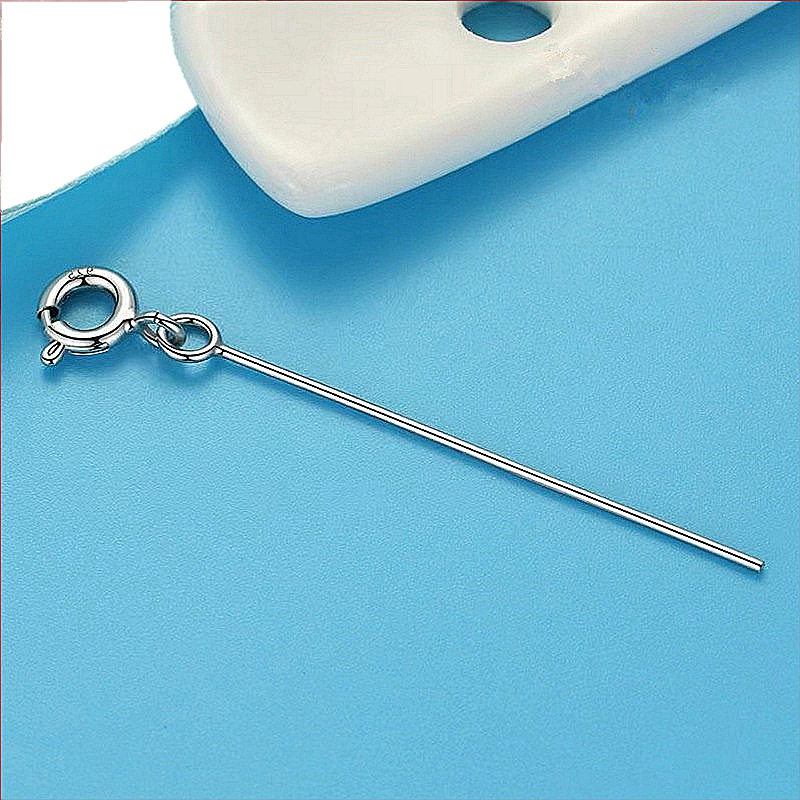 S925纯银项链弹簧扣+9字针福字