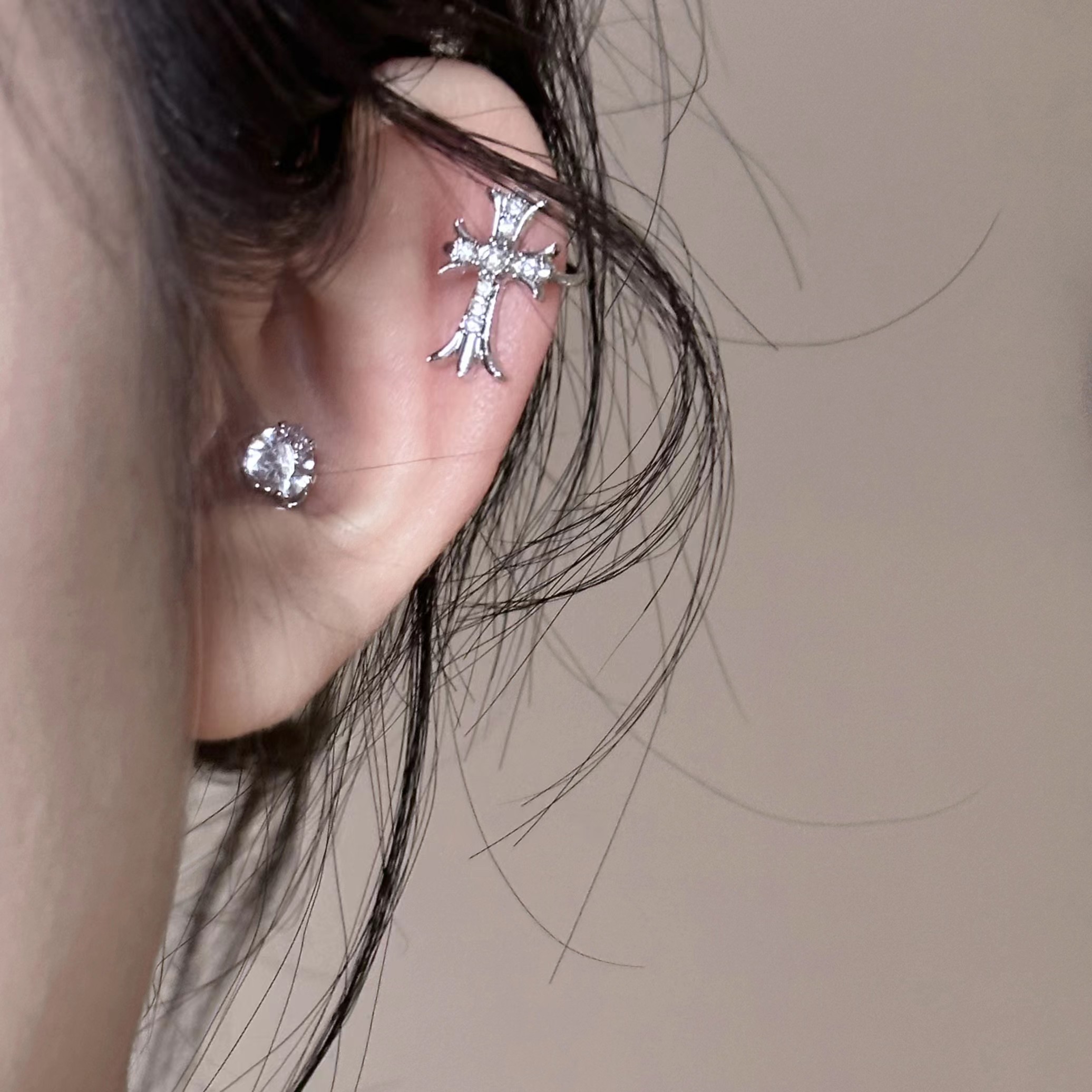 SCANDIUM耳骨夹无耳洞小众设计