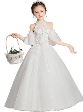 婚纱小孩花童生日钢琴演出公主裙