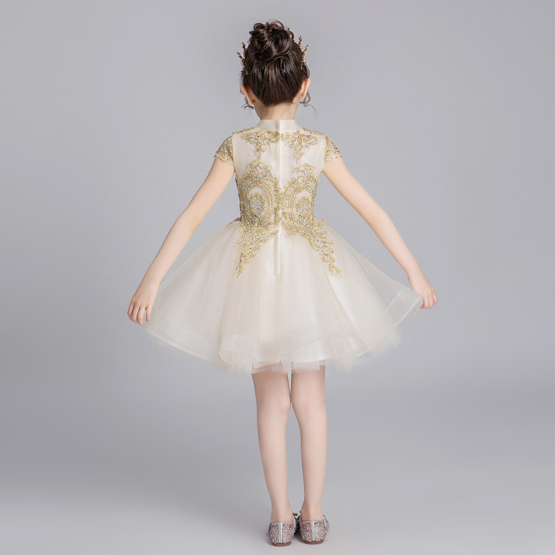 儿童晚礼服公主裙子女童蓬蓬花童婚纱高端小孩生日走秀表演服童装