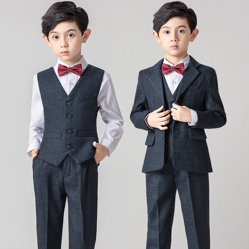 男童礼服西装小外套男孩英伦西服套装钢琴演出服帅气花童宝宝春夏
