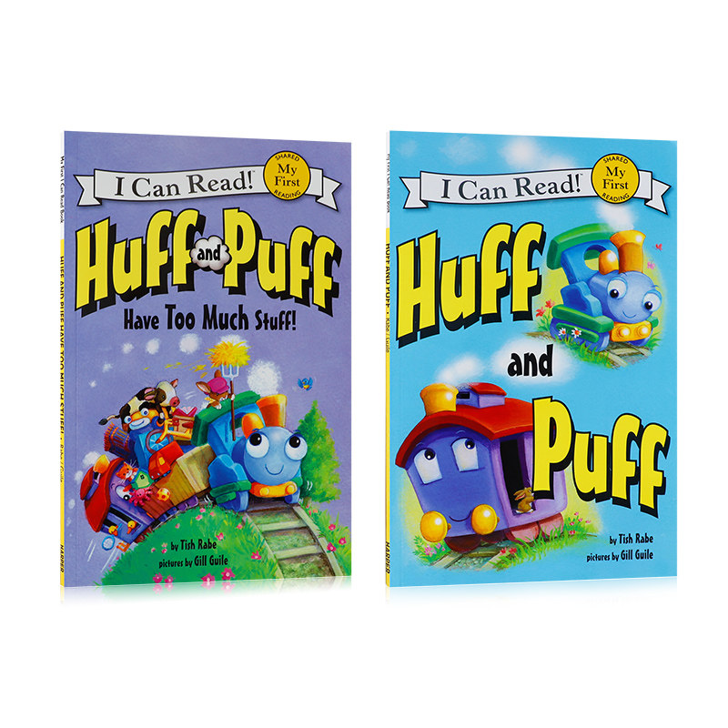 英文原版 哈弗和帕弗系列分级读物 2册 huff and puff have too much