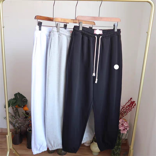 AC原单 刺绣字母标 圈圈棉束脚卫裤 男女同款宽松休闲裤 松紧腰