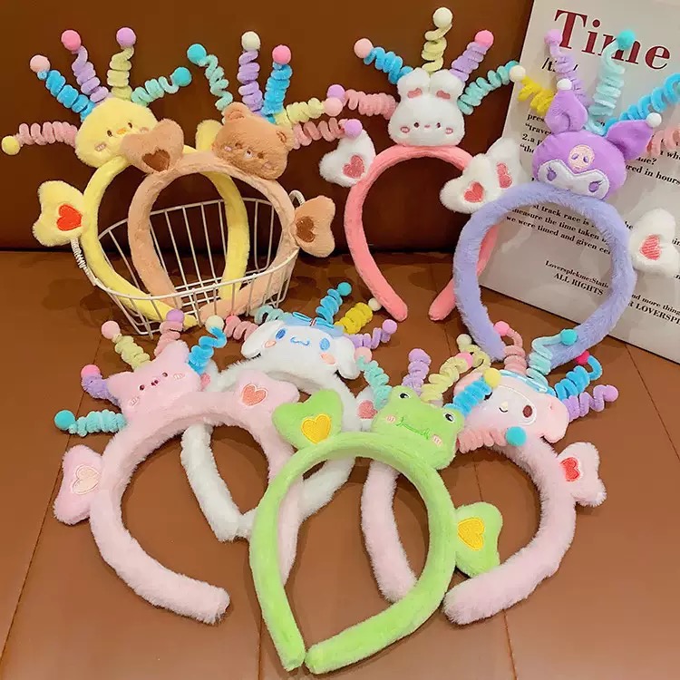 卡通可爱毛绒动物洗脸发箍
