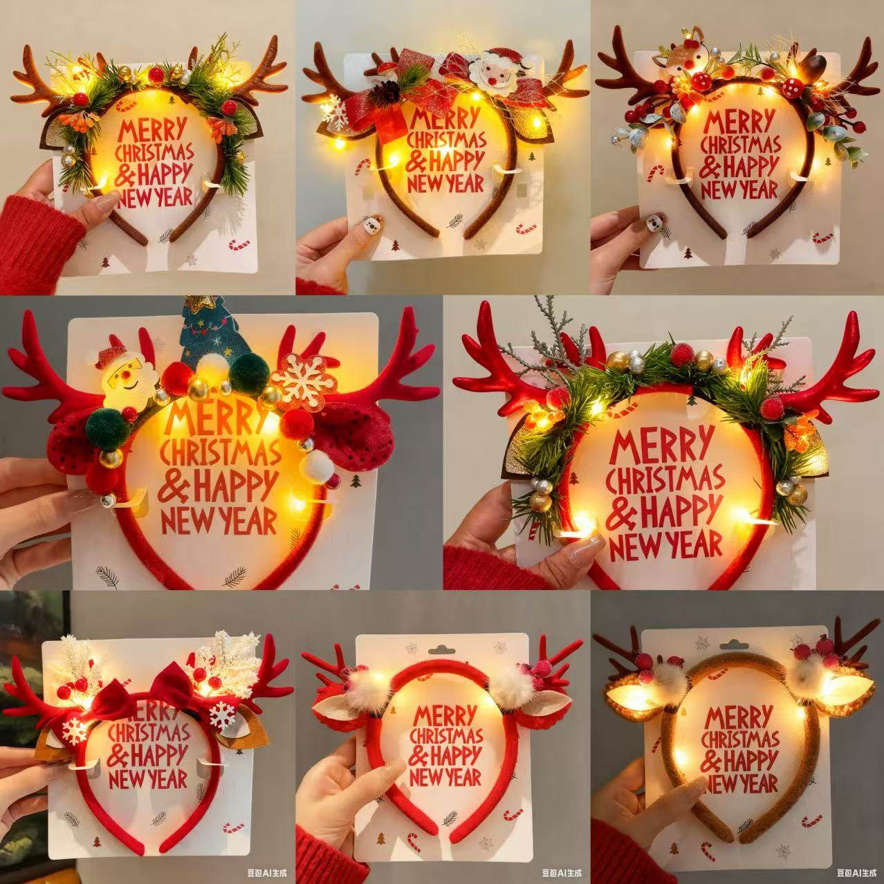 圣诞节发箍女麋鹿角头饰可爱小鹿发夹派对拍照道具发光发箍新年,模玩/动漫/周边/娃圈三坑/桌游,聚会装饰头箍,淘宝优惠券,粉丝福利购,淘宝优惠卷