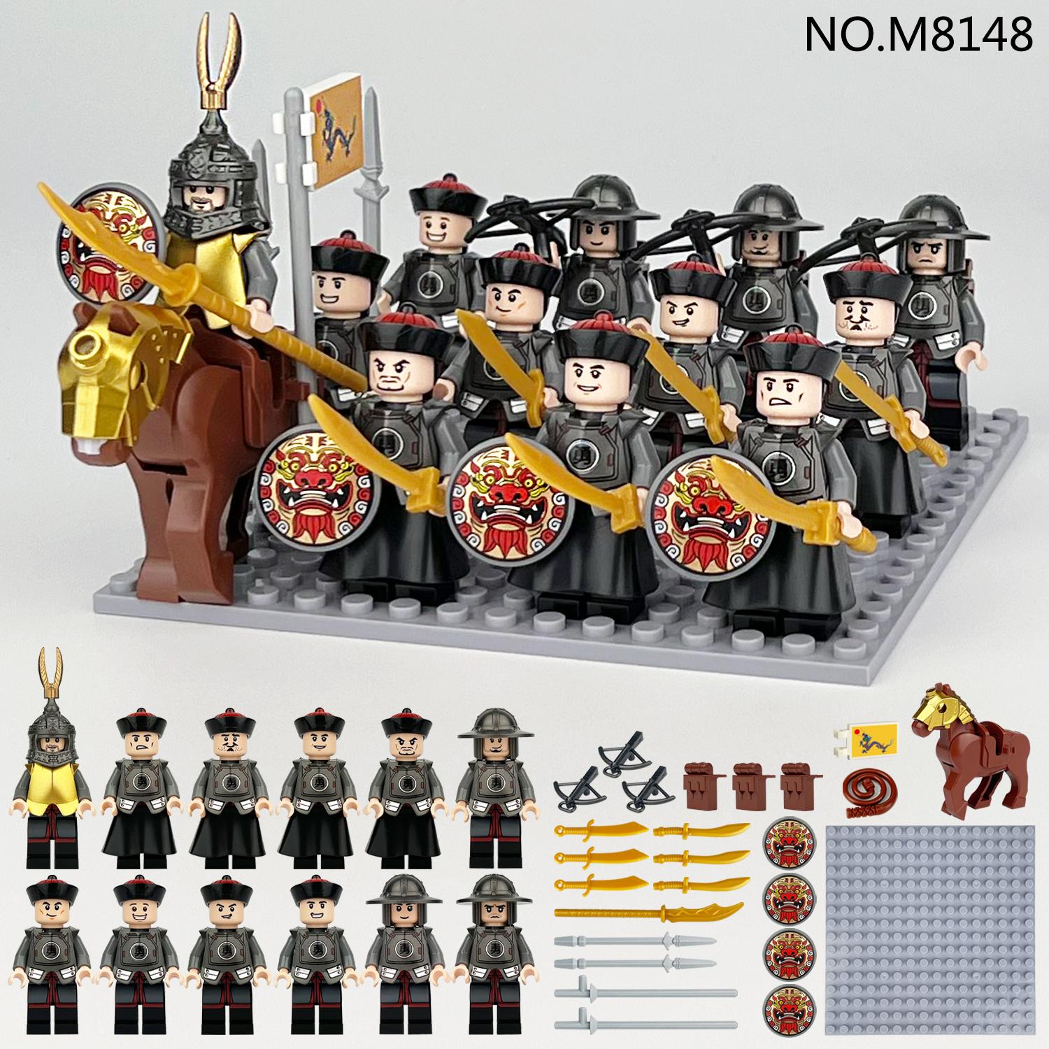 中国积木明朝骑兵神机营拼装玩具