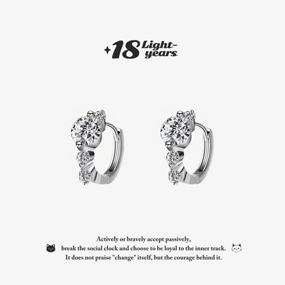 外贸新款纯银莫桑石耳环女气质轻奢级感耳饰养耳洞首饰源头工厂