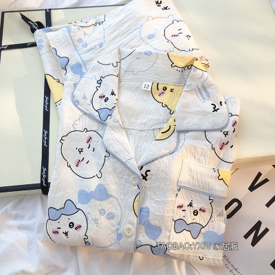 儿童睡衣chiikawa女童春秋季云朵棉薄款乌萨奇小八女孩夏季家居服