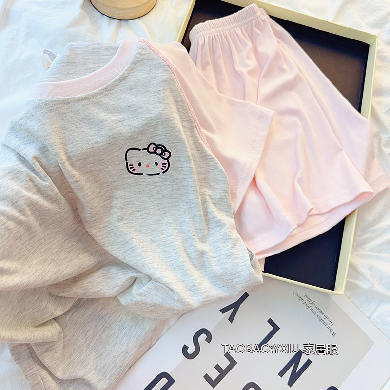 女童睡衣夏季薄款莫代尔女孩短袖空调服夏款儿童母女装家居服套装