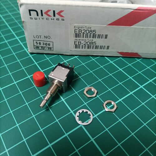 进口原装摇臂NKK EB-2085 按钮开关3A,125V 6脚 带自锁功能按钮
