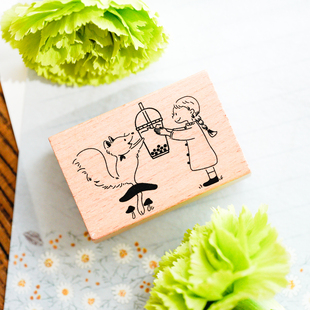 清仓|Yuusei| 原创可爱手账素材 樱花树风景 榉木手帐印章