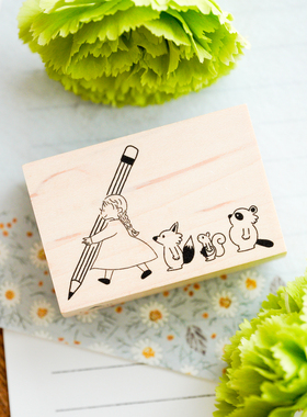 |Yuusei| 原创可爱手账素材  铅笔 水母 枫木手帐印章