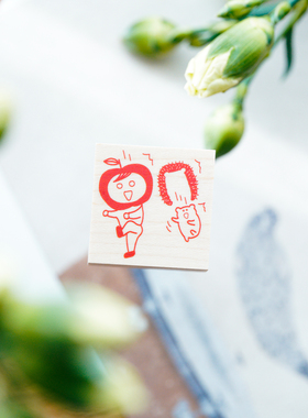 |Yuusei|  原创可爱手帐素材  蛋糕爆米花招财猫 枫木手帐印章