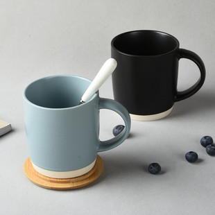 日韩复古哑光陶瓷马克杯早餐杯简约家用杯子男咖啡杯喝水杯学生杯