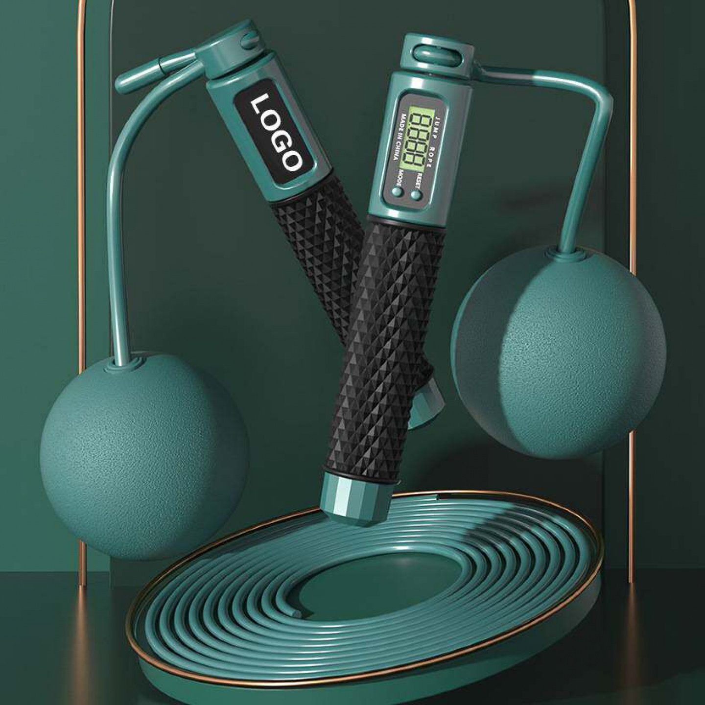 智能负重绳电子无线计数跳绳成人两用无绳体育用品