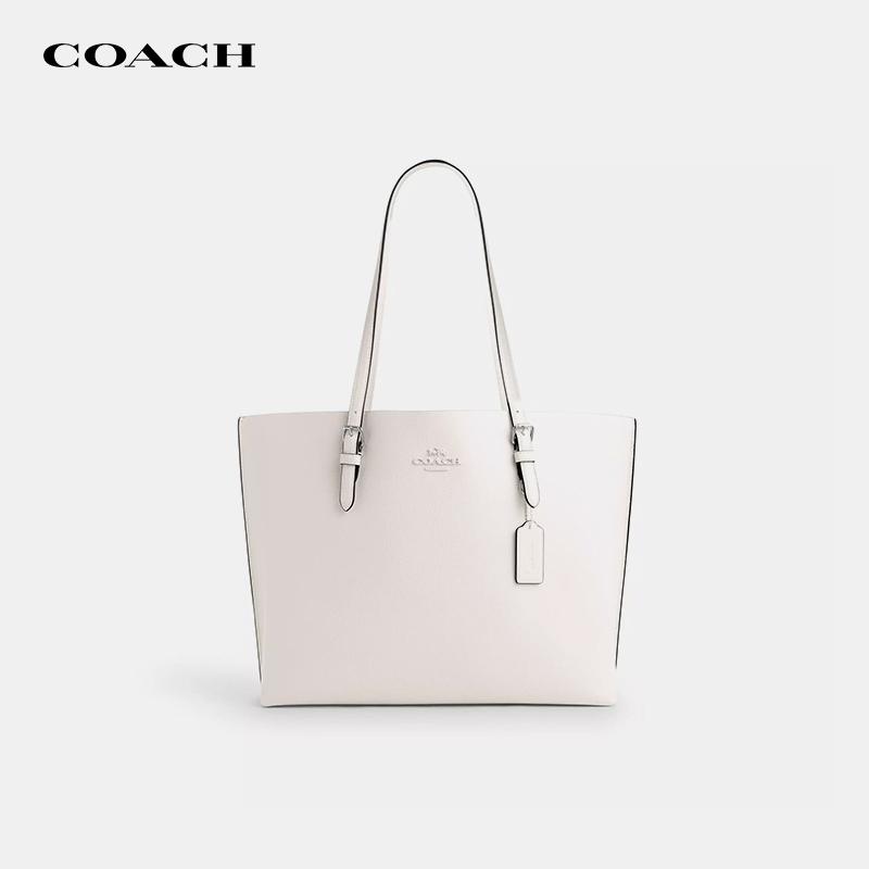 COACH/蔻驰Mollie纯色皮质托特包