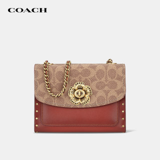 【官方授权】COACH/蔻驰Parker山茶花包包单肩斜挎包送女友礼物