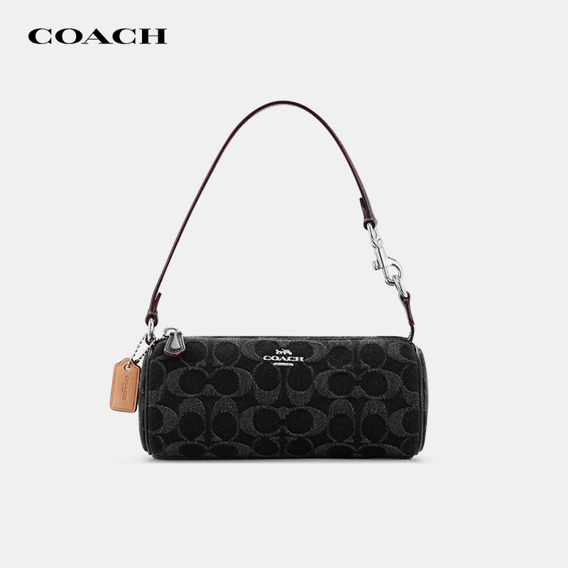 【官方授权】COACH/蔻驰Nolita女款圆筒腋下包老花织物单肩手提包