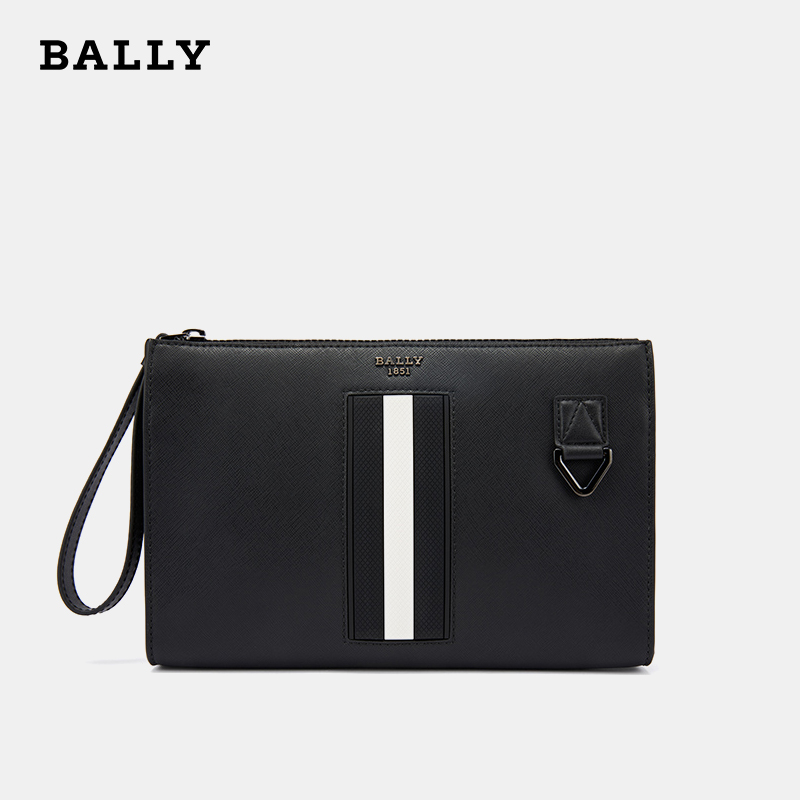 【品牌直供】BALLY/巴利MAKID黑色牛皮手包休闲商务时尚手拿包男