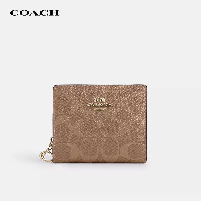 【正品保证】COACH/蔻驰女士新款钱包手拿包迷你零钱卡包