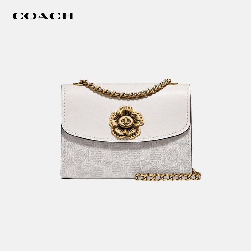 【国内现货】COACH/蔻驰parker系列山茶花链条包百搭单肩斜挎包,箱包皮具/热销女包/男包,通用款女包,淘宝优惠券,粉丝福利购,淘宝优惠卷