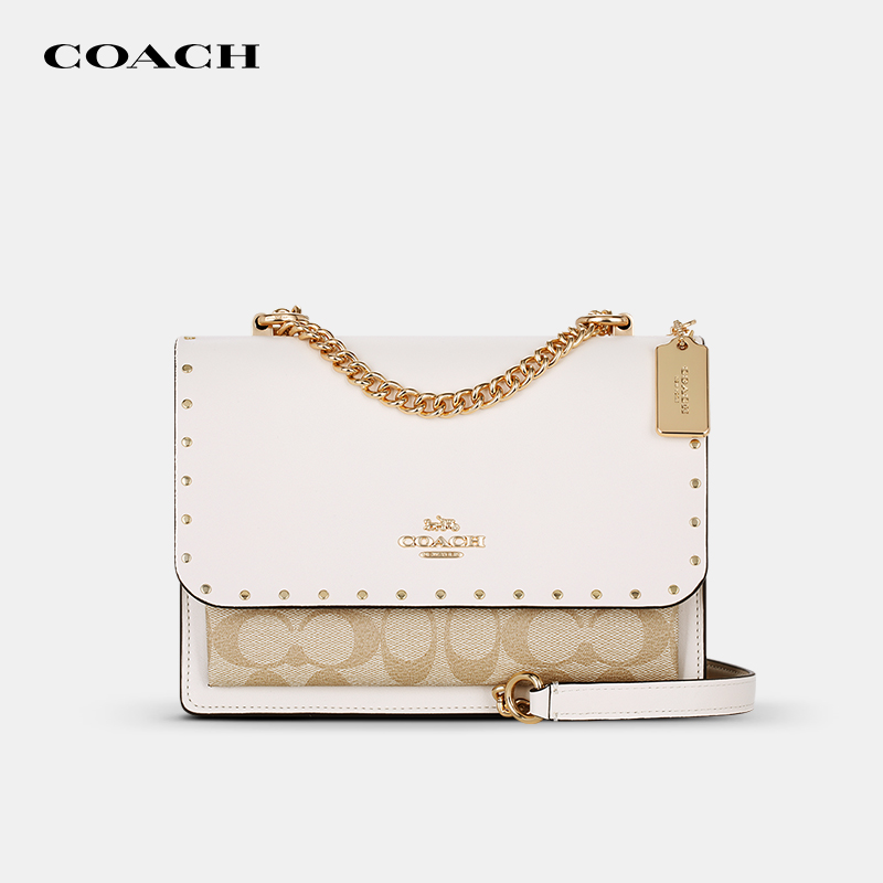 COACH女包奢侈品风琴链条新款